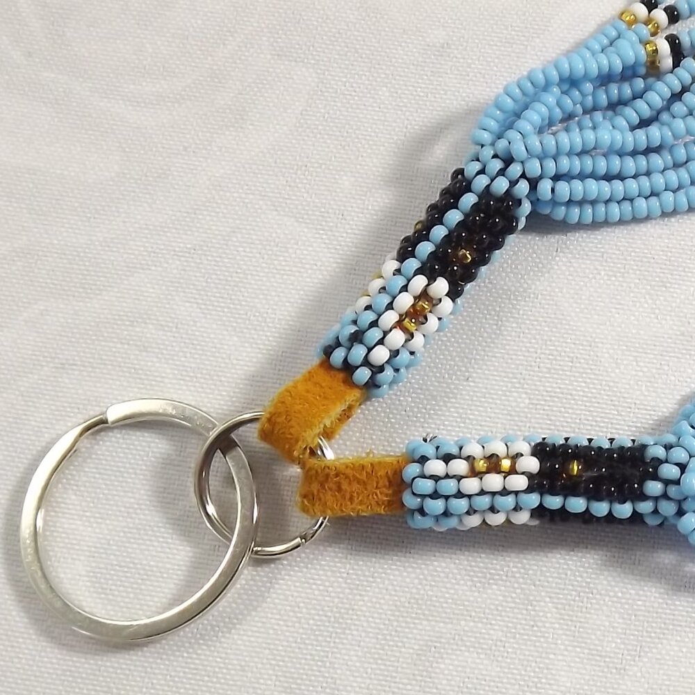 Hand Crafted Multicolor Beaded Keychain - Picture 3 of 6